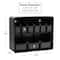 Mind Reader 18" x 7" x 14" Black Two-Tier Countertop Snack Organizer with Removable Bins